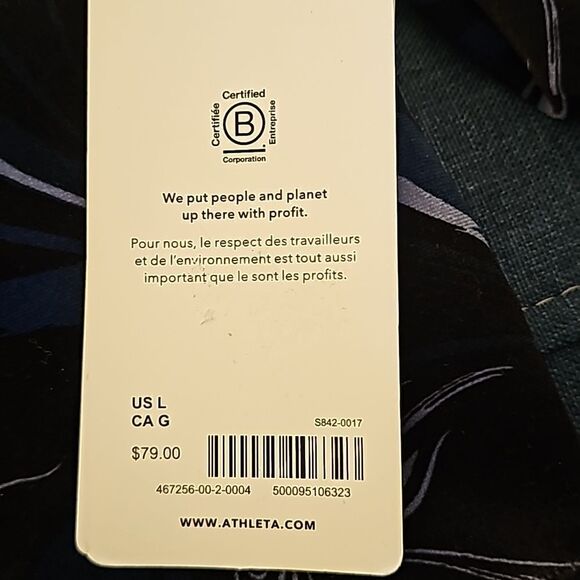 ATHLETA Exhilarate Velvet Crop A-C, Size Large,  NWT - Picture 5 of 10